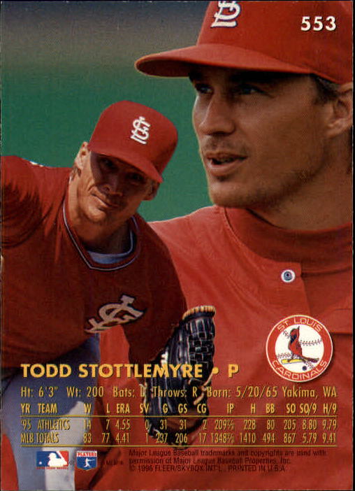 1996 Ultra (Fleer) Baseball "Main Set" Cards #401 to #600 - Picture 297 of 389