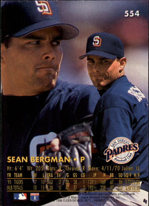 1996 Ultra (Fleer) Baseball "Main Set" Cards #401 to #600 - Picture 299 of 389