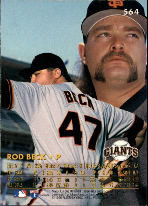 1996 Ultra (Fleer) Baseball "Main Set" Cards #401 to #600 - Picture 319 of 389