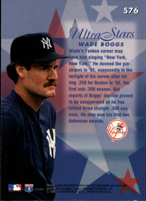 1996 Ultra (Fleer) Baseball "Main Set" Cards #401 to #600 - Picture 341 of 389
