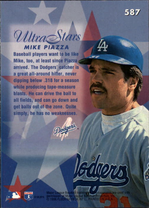1996 Ultra (Fleer) Baseball "Main Set" Cards #401 to #600 - Picture 363 of 389