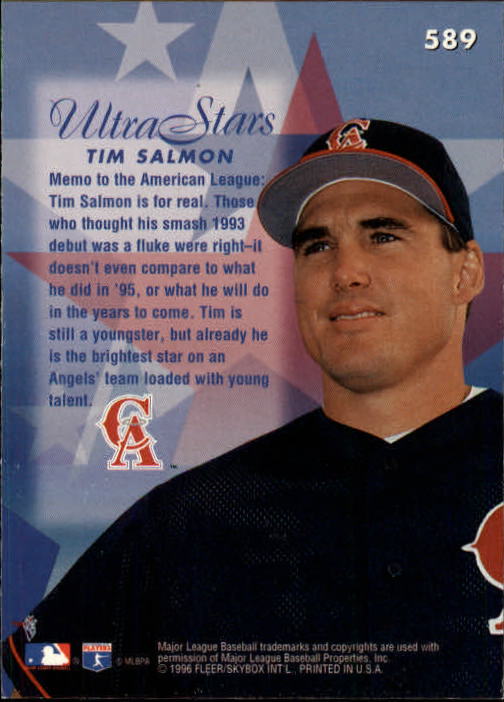 1996 Ultra (Fleer) Baseball "Main Set" Cards #401 to #600 - Picture 367 of 389