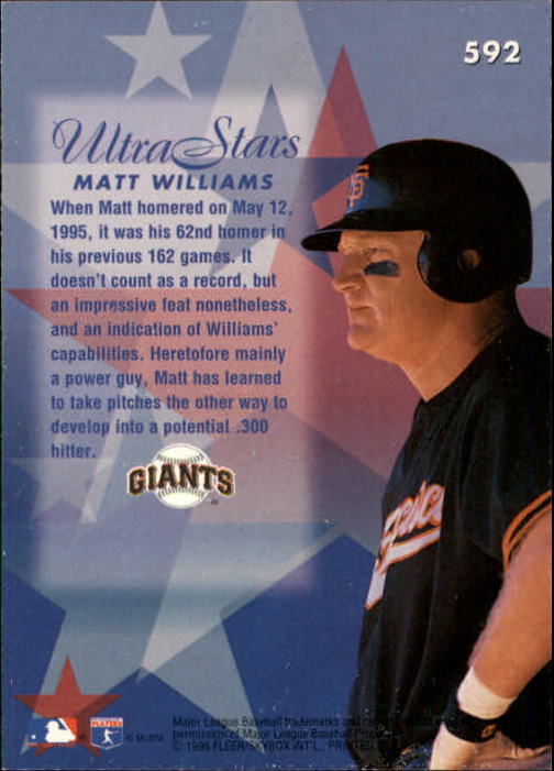 1996 Ultra (Fleer) Baseball "Main Set" Cards #401 to #600 - Picture 373 of 389