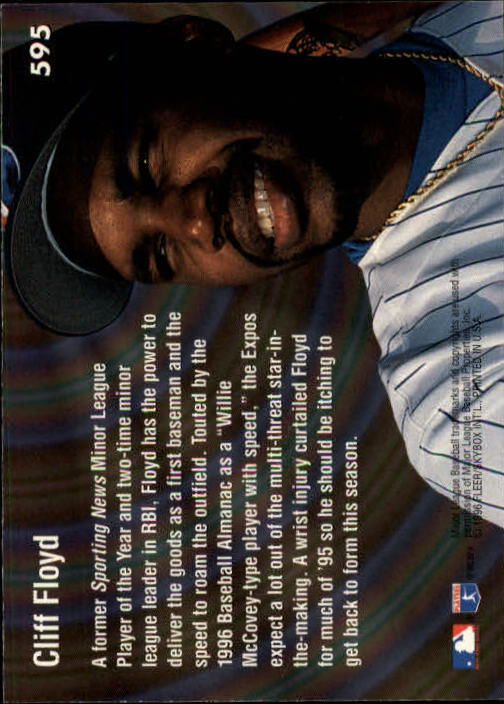 1996 Ultra (Fleer) Baseball "Main Set" Cards #401 to #600 - Picture 379 of 389