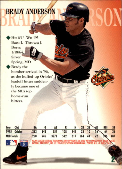 1996 Circa (Fleer/Skybox) Baseball "Main Set" Cards #1 to #200 Rookies and Vets - Picture 5 of 381
