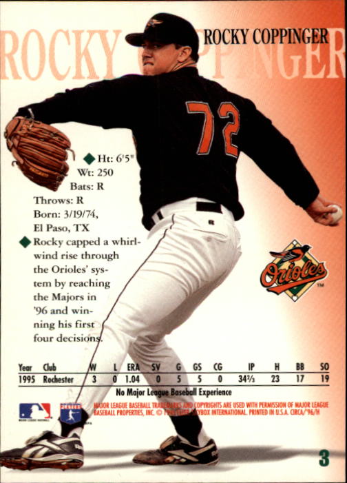 1996 Circa (Fleer/Skybox) Baseball "Main Set" Cards #1 to #200 Rookies and Vets - Picture 7 of 381