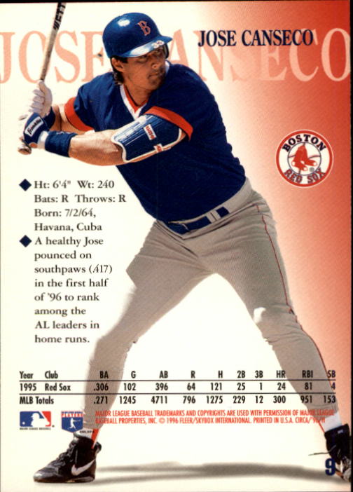 1996 Circa (Fleer/Skybox) Baseball "Main Set" Cards #1 to #200 Rookies and Vets - Picture 19 of 381