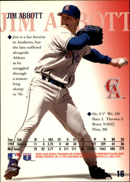 1996 Circa (Fleer/Skybox) Baseball "Main Set" Cards #1 to #200 Rookies and Vets - Picture 29 of 381