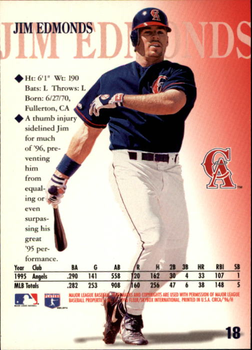 1996 Circa (Fleer/Skybox) Baseball "Main Set" Cards #1 to #200 Rookies and Vets - Picture 33 of 381
