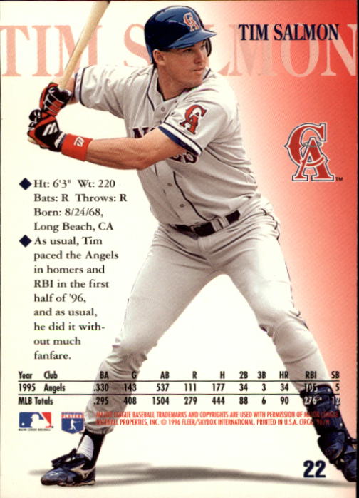 1996 Circa (Fleer/Skybox) Baseball "Main Set" Cards #1 to #200 Rookies and Vets - Picture 41 of 381