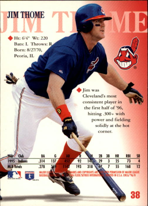 1996 Circa (Fleer/Skybox) Baseball "Main Set" Cards #1 to #200 Rookies and Vets - Picture 73 of 381