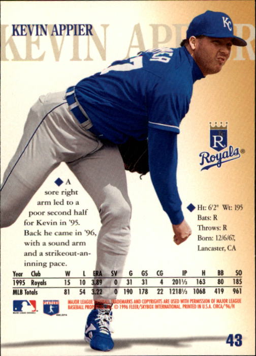 1996 Circa (Fleer/Skybox) Baseball "Main Set" Cards #1 to #200 Rookies and Vets - Picture 83 of 381