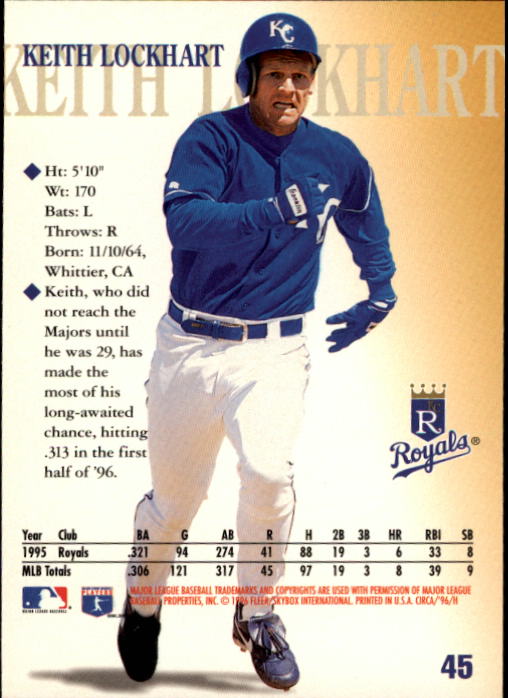 1996 Circa (Fleer/Skybox) Baseball "Main Set" Cards #1 to #200 Rookies and Vets - Picture 87 of 381