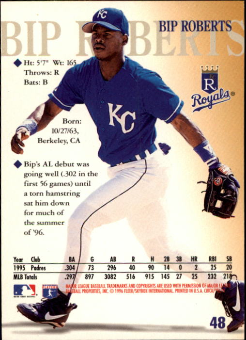 1996 Circa (Fleer/Skybox) Baseball "Main Set" Cards #1 to #200 Rookies and Vets - Picture 93 of 381