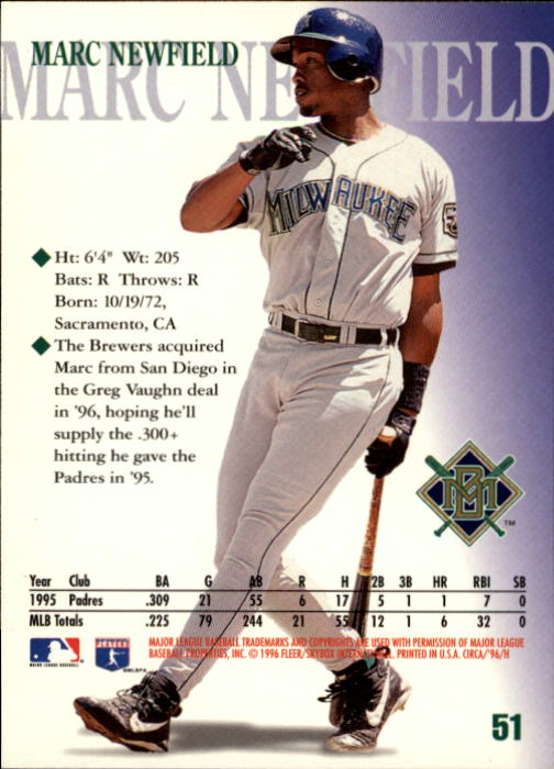 1996 Circa (Fleer/Skybox) Baseball "Main Set" Cards #1 to #200 Rookies and Vets - Picture 99 of 381