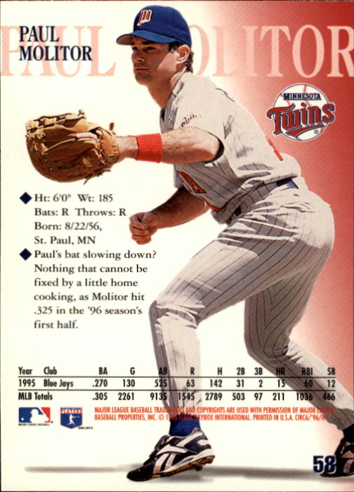1996 Circa (Fleer/Skybox) Baseball "Main Set" Cards #1 to #200 Rookies and Vets - Picture 113 of 381
