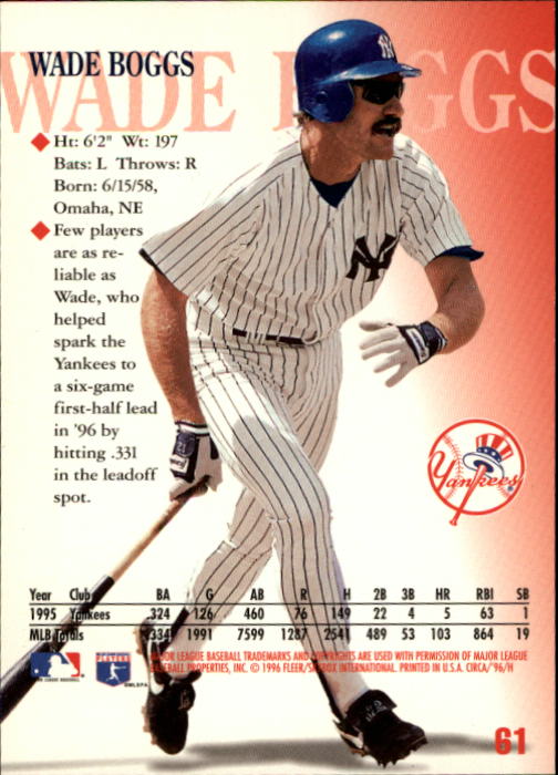 1996 Circa (Fleer/Skybox) Baseball "Main Set" Cards #1 to #200 Rookies and Vets - Picture 119 of 381