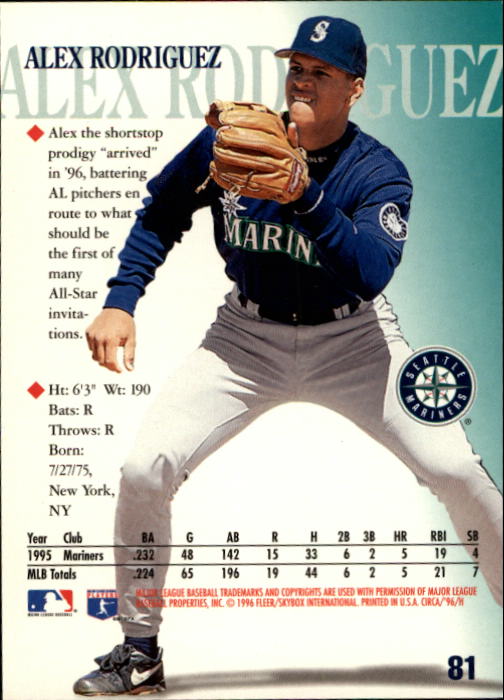 1996 Circa (Fleer/Skybox) Baseball "Main Set" Cards #1 to #200 Rookies and Vets - Picture 155 of 381