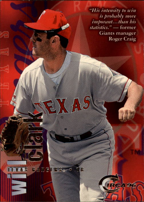 1996 Circa (Fleer/Skybox) Baseball "Main Set" Cards #1 to #200 Rookies and Vets - Picture 160 of 381
