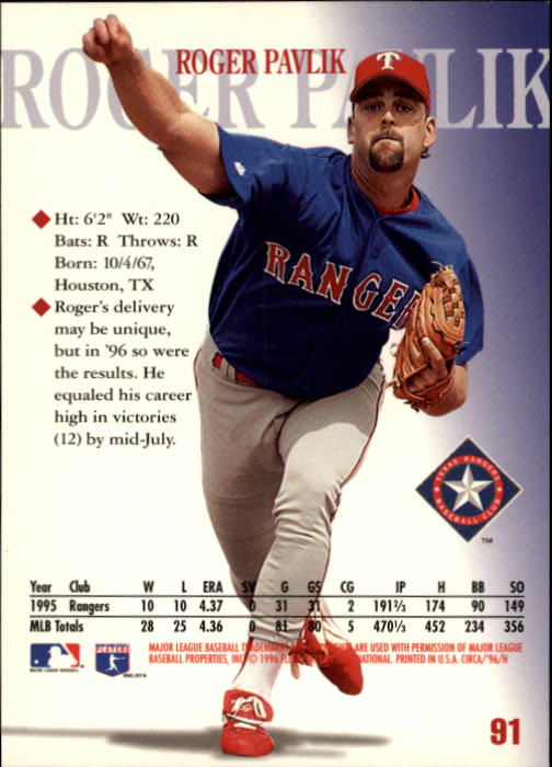 1996 Circa (Fleer/Skybox) Baseball "Main Set" Cards #1 to #200 Rookies and Vets - Picture 175 of 381