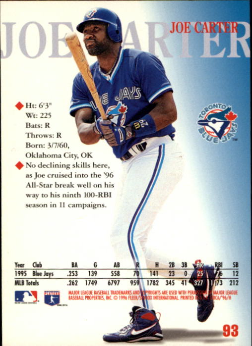 1996 Circa (Fleer/Skybox) Baseball "Main Set" Cards #1 to #200 Rookies and Vets - Picture 179 of 381