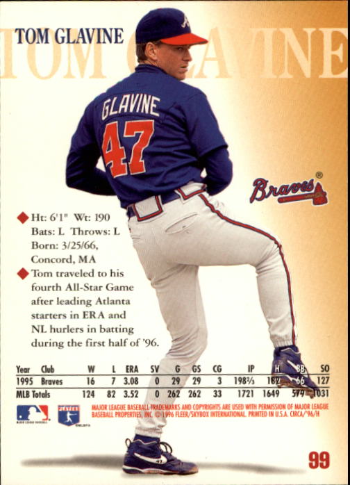 1996 Circa (Fleer/Skybox) Baseball "Main Set" Cards #1 to #200 Rookies and Vets - Picture 191 of 381