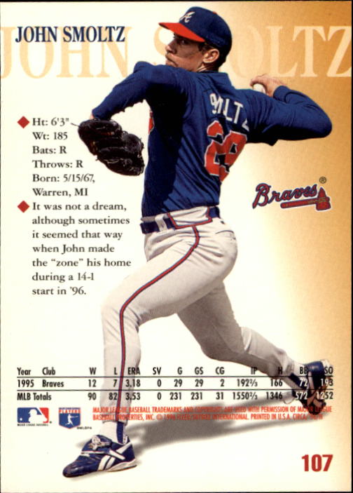 1996 Circa (Fleer/Skybox) Baseball "Main Set" Cards #1 to #200 Rookies and Vets - Picture 207 of 381