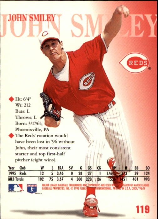 1996 Circa (Fleer/Skybox) Baseball "Main Set" Cards #1 to #200 Rookies and Vets - Picture 229 of 381