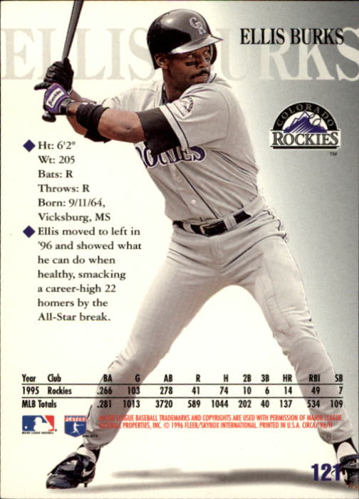 1996 Circa (Fleer/Skybox) Baseball "Main Set" Cards #1 to #200 Rookies and Vets - Picture 233 of 381