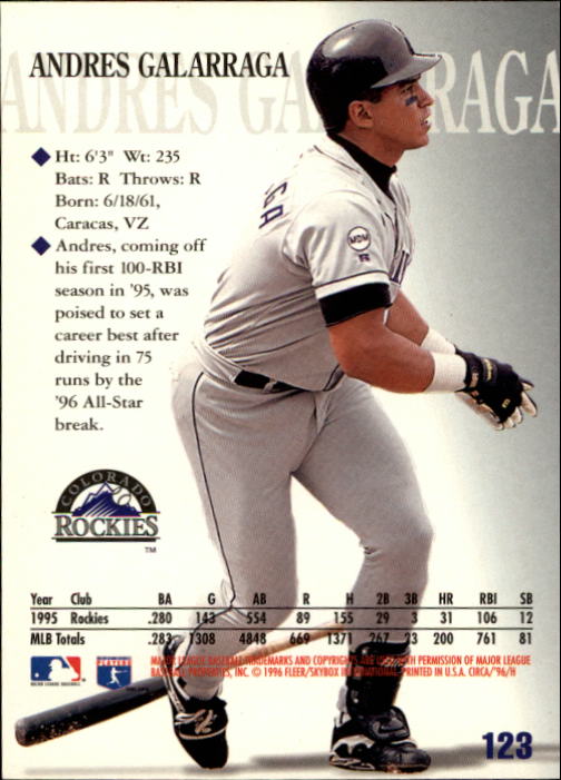 1996 Circa (Fleer/Skybox) Baseball "Main Set" Cards #1 to #200 Rookies and Vets - Picture 237 of 381