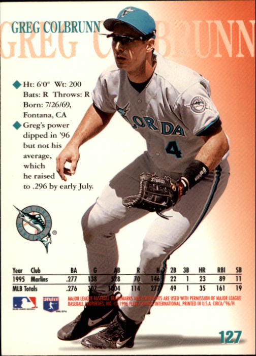 1996 Circa (Fleer/Skybox) Baseball "Main Set" Cards #1 to #200 Rookies and Vets - Picture 245 of 381
