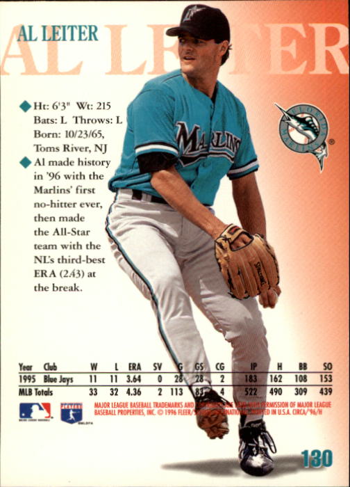 1996 Circa (Fleer/Skybox) Baseball "Main Set" Cards #1 to #200 Rookies and Vets - Picture 251 of 381
