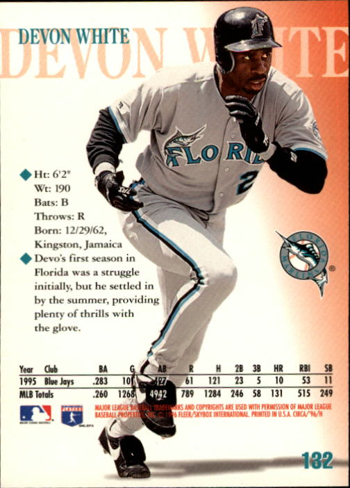 1996 Circa (Fleer/Skybox) Baseball "Main Set" Cards #1 to #200 Rookies and Vets - Picture 255 of 381