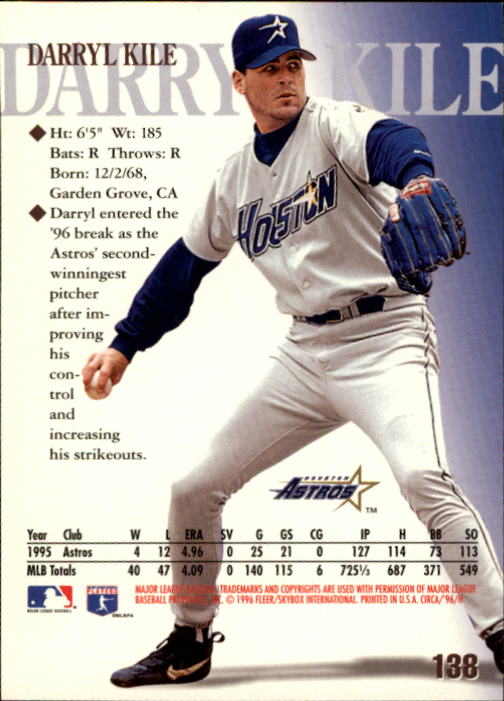 1996 Circa (Fleer/Skybox) Baseball "Main Set" Cards #1 to #200 Rookies and Vets - Picture 267 of 381