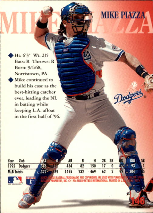1996 Circa (Fleer/Skybox) Baseball "Main Set" Cards #1 to #200 Rookies and Vets - Picture 283 of 381