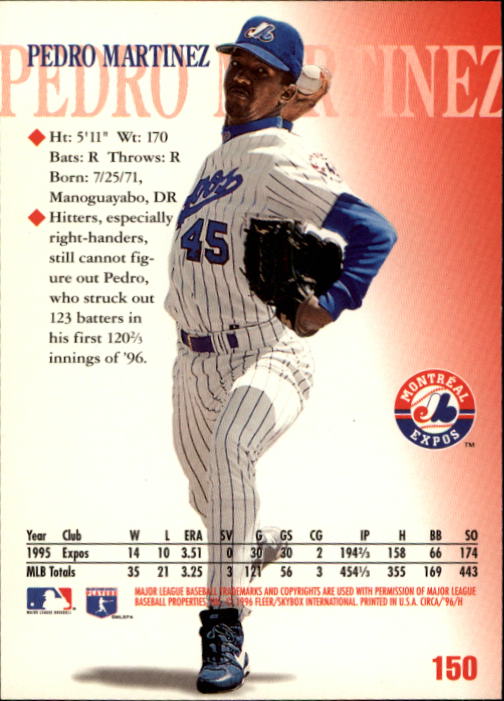 1996 Circa (Fleer/Skybox) Baseball "Main Set" Cards #1 to #200 Rookies and Vets - Picture 291 of 381