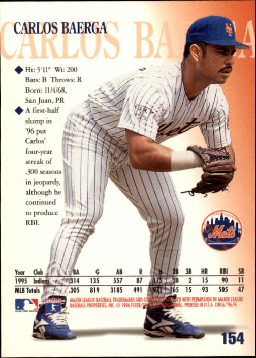1996 Circa (Fleer/Skybox) Baseball "Main Set" Cards #1 to #200 Rookies and Vets - Picture 297 of 381