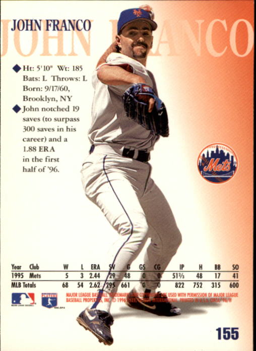 1996 Circa (Fleer/Skybox) Baseball "Main Set" Cards #1 to #200 Rookies and Vets - Picture 299 of 381
