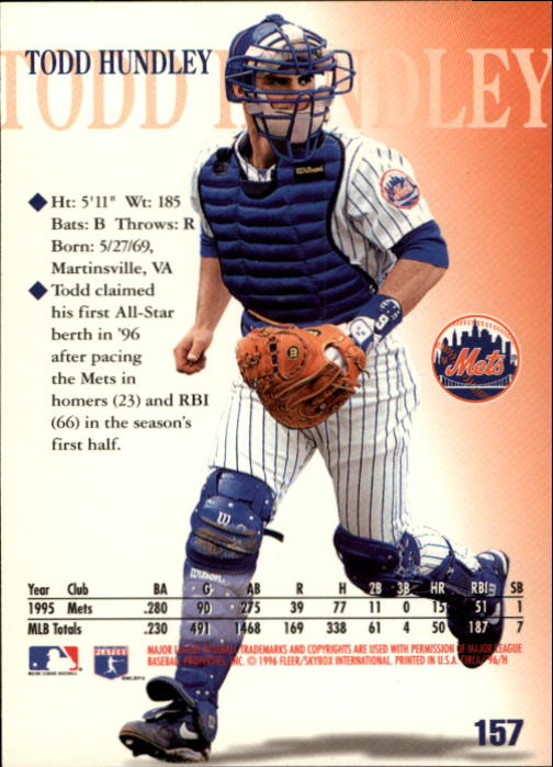 1996 Circa (Fleer/Skybox) Baseball "Main Set" Cards #1 to #200 Rookies and Vets - Picture 303 of 381