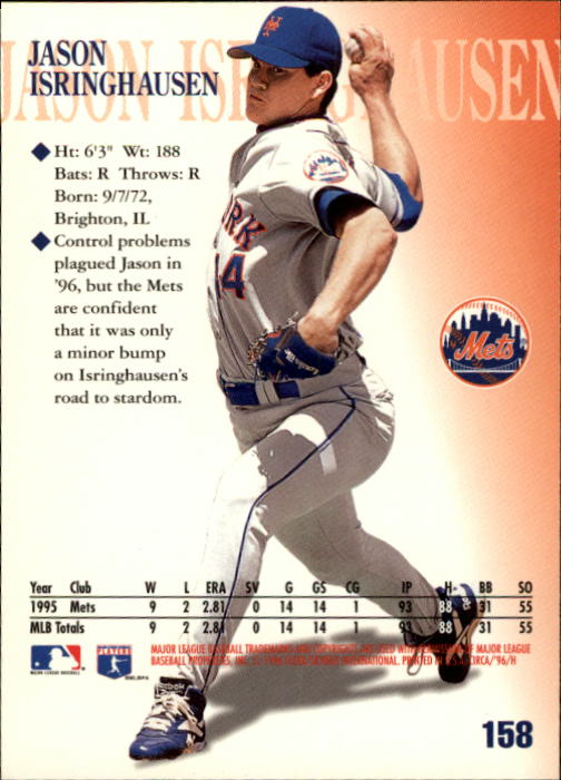 1996 Circa (Fleer/Skybox) Baseball "Main Set" Cards #1 to #200 Rookies and Vets - Picture 305 of 381