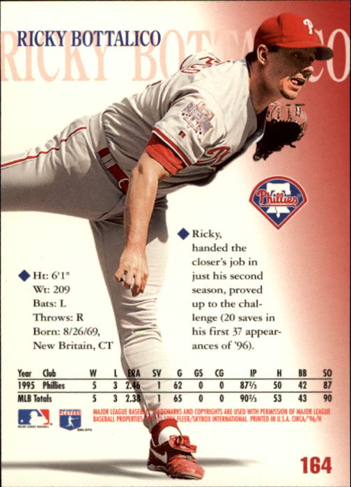 1996 Circa (Fleer/Skybox) Baseball "Main Set" Cards #1 to #200 Rookies and Vets - Picture 317 of 381