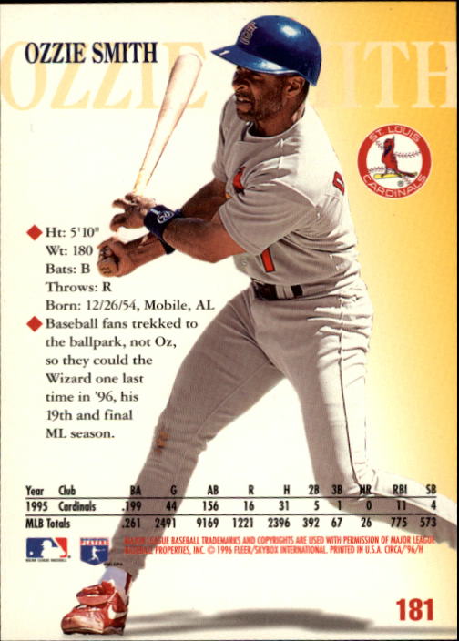 1996 Circa (Fleer/Skybox) Baseball "Main Set" Cards #1 to #200 Rookies and Vets - Picture 343 of 381