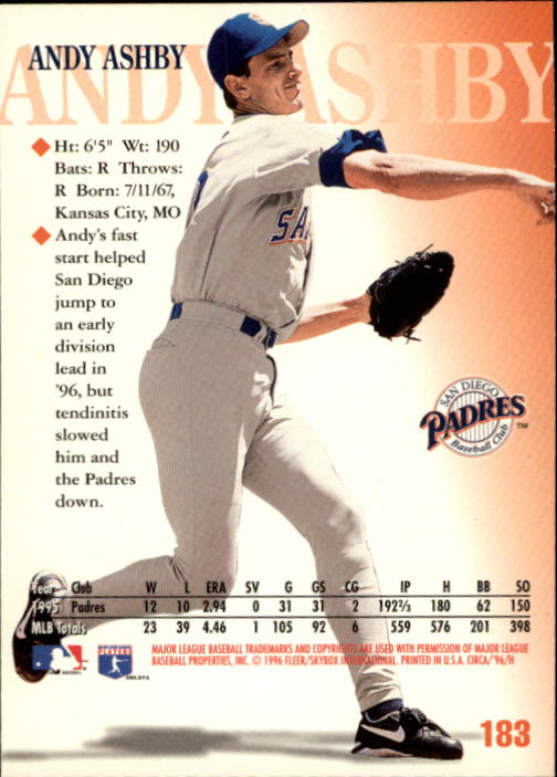 1996 Circa (Fleer/Skybox) Baseball "Main Set" Cards #1 to #200 Rookies and Vets - Picture 347 of 381