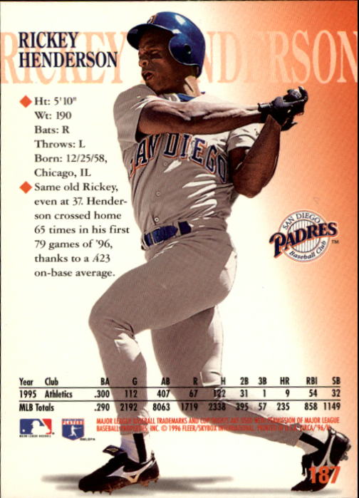 1996 Circa (Fleer/Skybox) Baseball "Main Set" Cards #1 to #200 Rookies and Vets - Picture 355 of 381