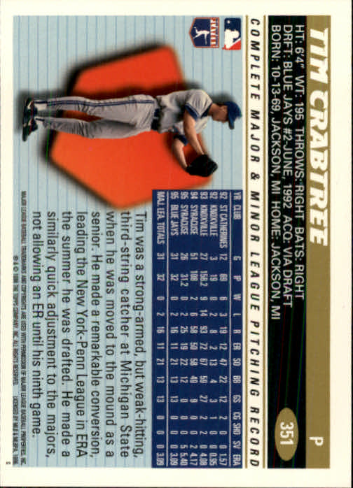 B1937- 1996 Topps Baseball Cards 251-440 +Inserts -You Pick- 10+ FREE US SHIP - Picture 203 of 417