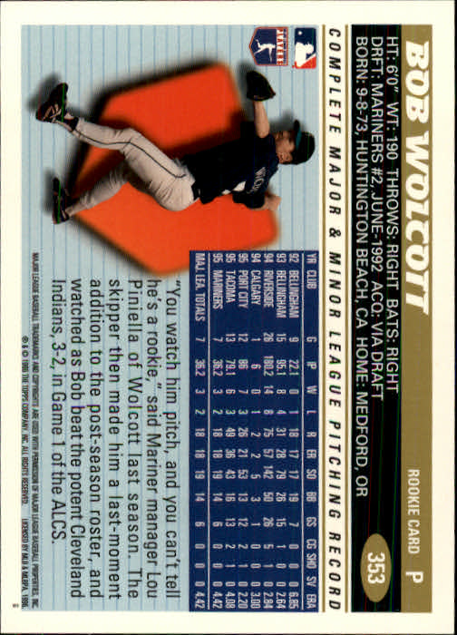 B1937- 1996 Topps Baseball Cards 251-440 +Inserts -You Pick- 10+ FREE US SHIP - Picture 207 of 417