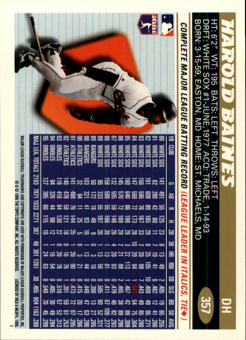 B1937- 1996 Topps Baseball Cards 251-440 +Inserts -You Pick- 10+ FREE US SHIP - Picture 215 of 417