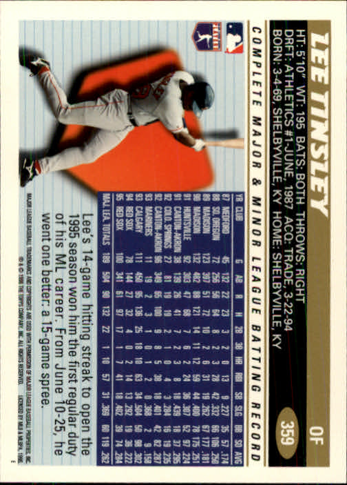 B1937- 1996 Topps Baseball Cards 251-440 +Inserts -You Pick- 10+ FREE US SHIP - Picture 219 of 417