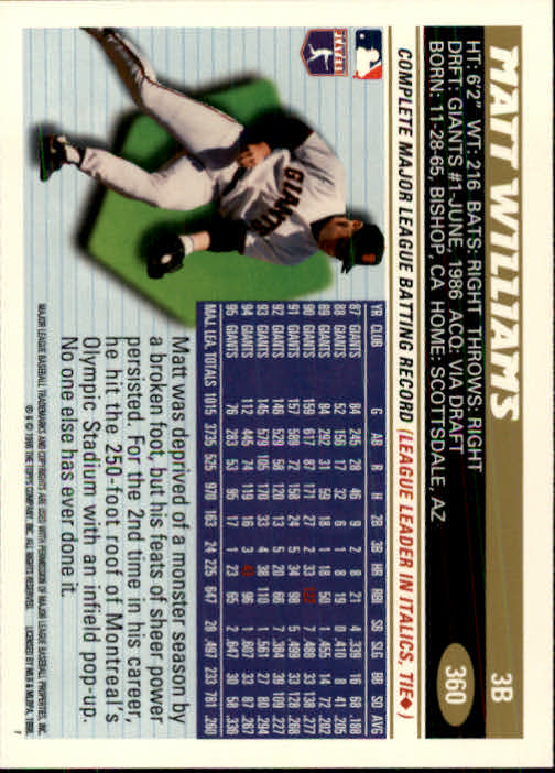 B1937- 1996 Topps Baseball Cards 251-440 +Inserts -You Pick- 10+ FREE US SHIP - Picture 221 of 417