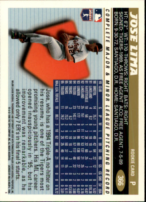 B1937- 1996 Topps Baseball Cards 251-440 +Inserts -You Pick- 10+ FREE US SHIP - Picture 233 of 417